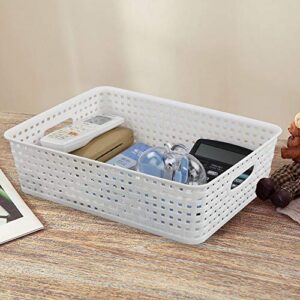 Vcansay Plastic Storage Basket Tray, 4 Packs