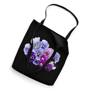 Vintage Pansies Flowers Gardening Pansy Lover Tote Bag