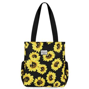 kamo floral tote bag – waterproof lightweight handbags travel shoulder bag for hiking yoga gym swimming travel beach