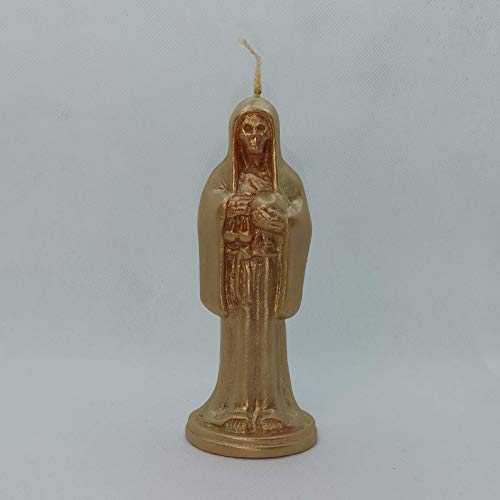 Santa Muerte Candle in a golden coat! Ritual monetary magic through the Power of the Holy Death! Magic candle for spells, money candle