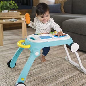 Baby Einstein Musical Mix ‘N Roll 4-in-1 Push Walker, Activity Center, Toddler Table and Floor -Toy for 6 Months+, Blue