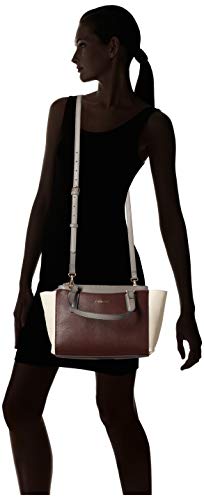 Fiorelli Double Top Zip Satchel, Oxblood Mix