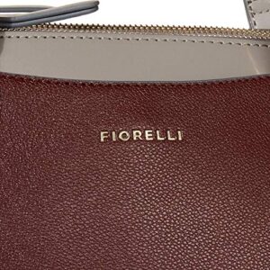 Fiorelli Double Top Zip Satchel, Oxblood Mix