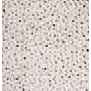 SAFAVIEH Studio Leather Collection 6' x 9' Ivory/Grey STL217A Handmade Mid-Century Modern Living Room Dining Bedroom Area Rug