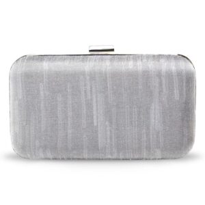 Aheli Indian Clutch Purses for Women Wedding Handmade Evening Handbags Party Bridal Clutch, Silver