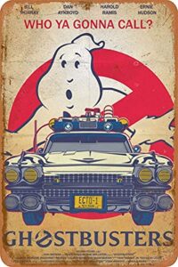 metal tin sign vintage band ghostbuster poster tin plate bar wall decoration, garage, cafe, restaurant, hotel wall decoration 8×12 inch