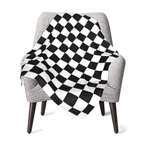 race waving checkered flag baby blanket cute custom unisex warm super soft and comfortable cotton flannel blanket one sizeblack