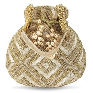 aheli indian potli bags for women evening bag clutch ethnic bride purse with drawstring