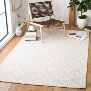 safavieh marbella collection 5′ x 8′ ivory mrb306a handmade premium wool living room dining bedroom area rug