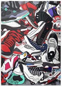 gorgeous collection micheal shoes air jordan shoes posters unframed, 12” x 16” inches sneakers artwork home decorations gifts