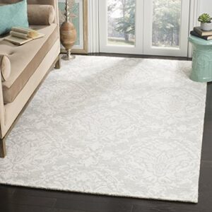 safavieh blossom collection 8′ square sage/ivory blm107c handmade premium wool living room dining bedroom area rug