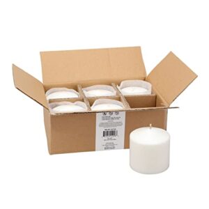 Stonebriar 18 Hour Long Burning Unscented Pillar Candles, 3x3, White , Pack of 6