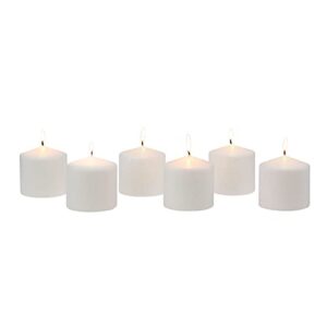 Stonebriar 18 Hour Long Burning Unscented Pillar Candles, 3x3, White , Pack of 6