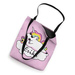 Funny Unicorn Erika Name Gift Trendy Pink Personalized Tote Bag