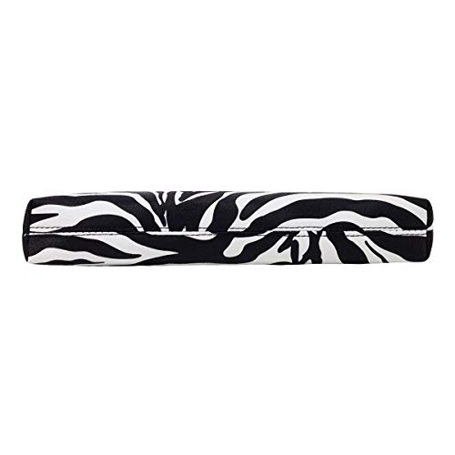 JNB Top Handle Zebra Print Clutch,Wht/bk