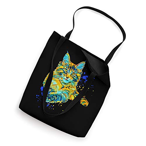 Colorful Maine Coon Big Cat Love Bigger Cats Cute Mom Tote Bag