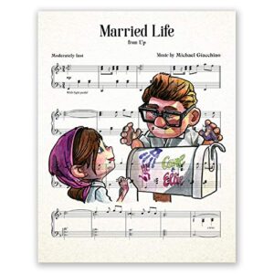 carl and ellie poster // up movie print // wedding for wife husband // love valentines day // wall art picture artwork // home decor // party decoration (8×10)
