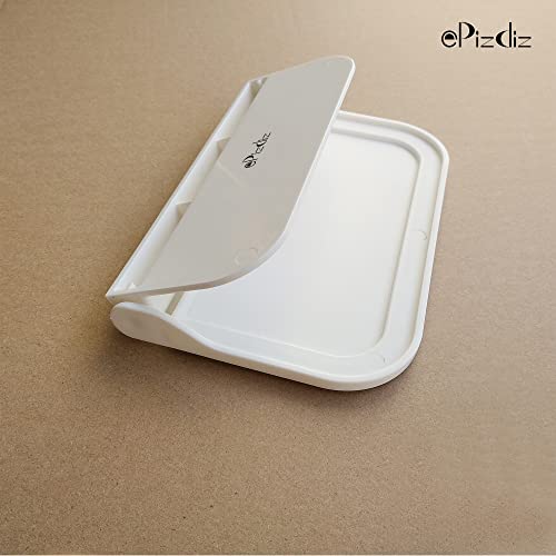 ePizdiz Foldable Plastic Floating Shelf Stick on Wall for Kitchen Bathroom Any Place Extra Storage Needed Wall Mounted Bedside Shelves(2pcs,7inches)