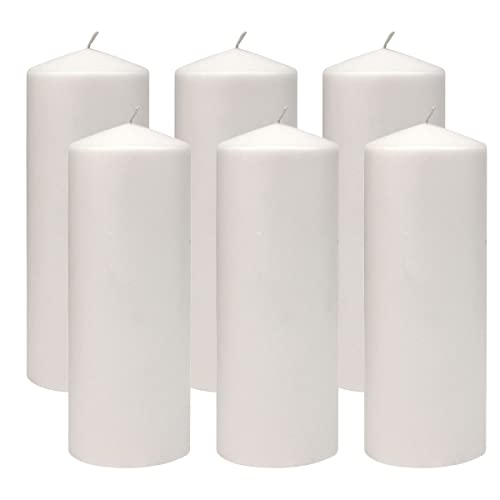 Stonebriar 18 Hour Long Burning Unscented Pillar Candles, 3x8, White