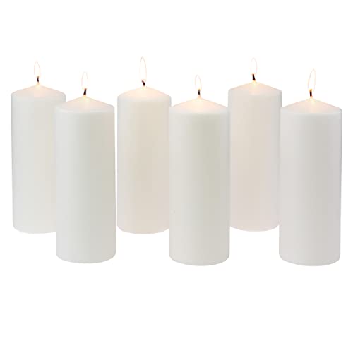 Stonebriar 18 Hour Long Burning Unscented Pillar Candles, 3x8, White