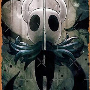 shvieiart Wall Decor Sign - Hollow Knight Poster - 8X12 Inch Vintage Look Metal Sign,Bar, Man CAVE Art Decoration