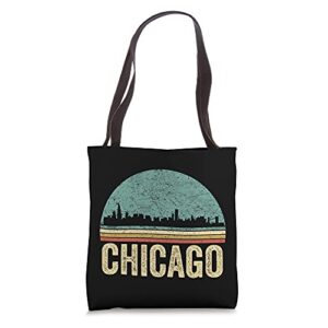 vintage retro chicago souvenir outfit skyline chicago tote bag