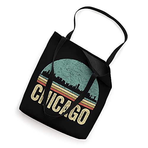 Vintage Retro Chicago Souvenir Outfit Skyline Chicago Tote Bag
