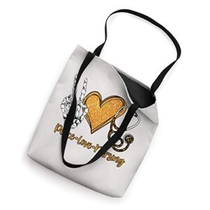 Peace & Love & Nursing Proud Healthcare Nurse Job Pride Tote Bag