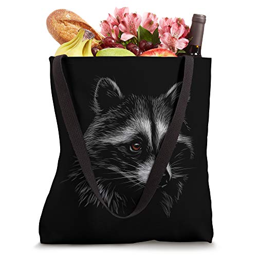 Cool Raccoon Face I Love Raccoons Gift Raccoon Tote Bag