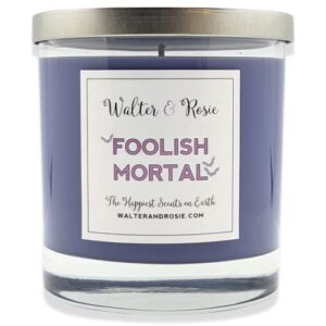 walter & rosie candle co. – foolish mortal 11oz scented candle inspired by disney scents – smell like disney resorts – the happiest scents on earth – soy blend – up to 40 hrs