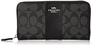 coach(コーチ) women pvc coated canvas wallet, sv/blacksmokeblack, one size