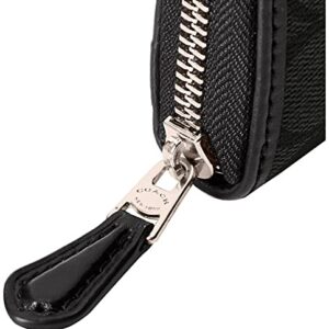 COACH(コーチ) Women PVC coated canvas Wallet, Sv/BlackSmokeBlack, One Size