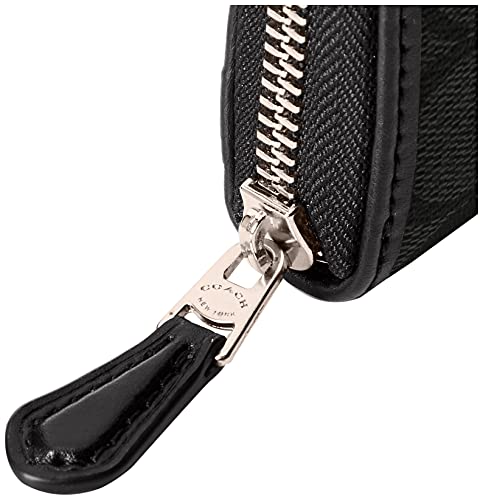 COACH(コーチ) Women PVC coated canvas Wallet, Sv/BlackSmokeBlack, One Size