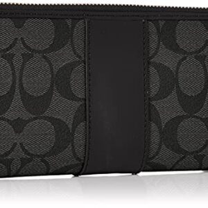 COACH(コーチ) Women PVC coated canvas Wallet, Sv/BlackSmokeBlack, One Size