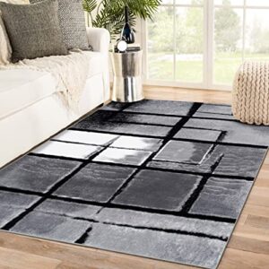 luxe weavers lagos collection 9218 grey 2×3 art deco geometric area rug