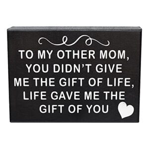 jennygems to my other mom, life gave me the gift of you wooden sign, bonus mom gifts, gift for stepmom foster mom, mother in law, wall hanging decor, made in usa