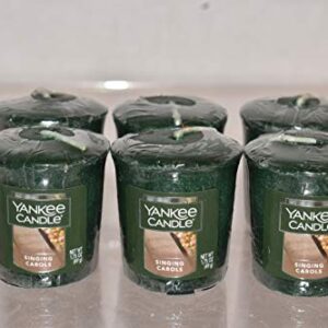 Yankee Candle Singing Carols Lot of 6 Sampler Votive Candles 1.75oz