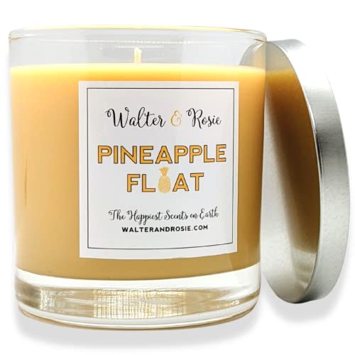 Walter & Rosie Candle Co. - Pineapple Float 11oz Scented Candle Inspired by Disney Scents & Dole Whip - Smell Like Disney Resorts - Happiest Scents on Earth - Soy Blend - Up to 40 Hrs