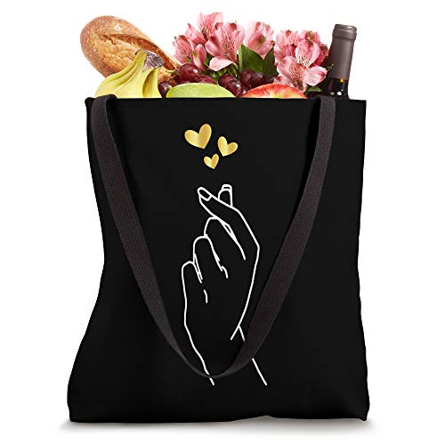 Korean Heart Kpop Love Saranghae For Daughter Girls Women Tote Bag