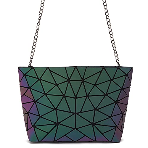 Lieseh Women's Geometric Holographic Glow Shoulder Bag Tote Bag Party Style Picks