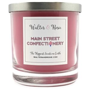 Walter & Rosie Candle Co. - Main Street Confectionery 11oz Scented Candle Inspired by Disney Scents - Smell Like Disney Resorts - The Happiest Scents on Earth - Soy Blend - Burns Up to 40 Hrs.