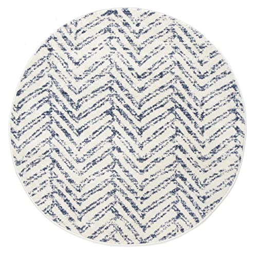 nuLOOM Rosanne Geometric Area Rug, 4' Round, Blue