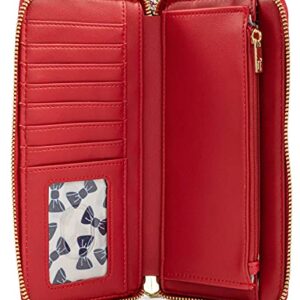 Loungefly Disney Mickey & Minnie Mouse Wallet Zip Around Clutch Faux Leather