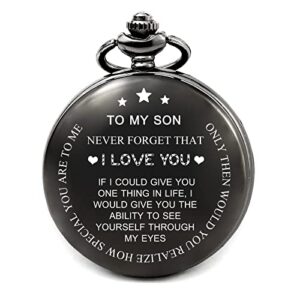 levonta son gifts from mom and dad personalized pocket watch (how special son)