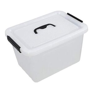 cand 12 quart plastic lidded storage bin with black handle, latching boxes set of 1