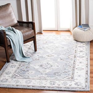 safavieh suzani collection 3′ x 5′ grey/ivory szn331a handmade boho premium wool area rug