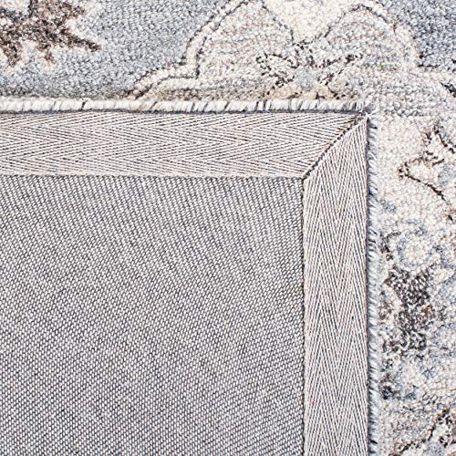 SAFAVIEH Suzani Collection 3' x 5' Grey/Ivory SZN331A Handmade Boho Premium Wool Area Rug