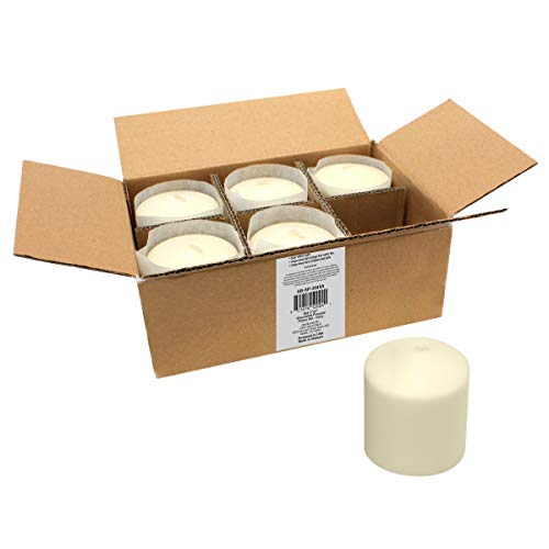 Stonebriar 18 Hour Long Burning Unscented Pillar Candles, 3x3, Ivory