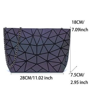 Wallet Womens Geometric Luminous Purse bags Ladies Top Handle Satchel Bags
