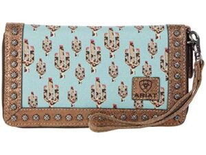 ariat cactus cruiser clutch turquoise one size